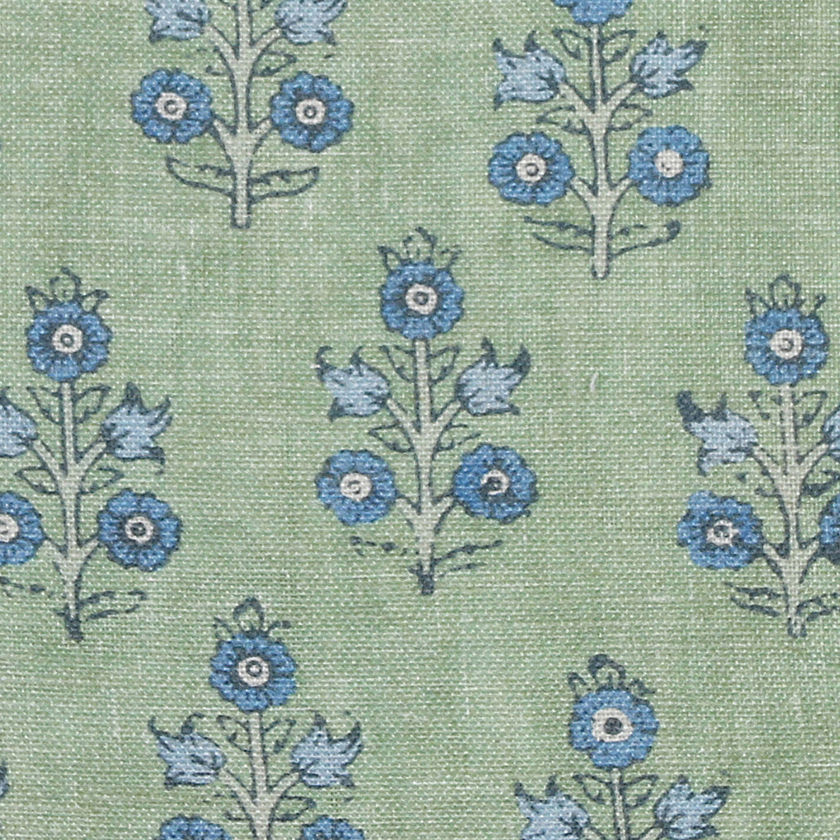 Green and Blue Floral Pillows
