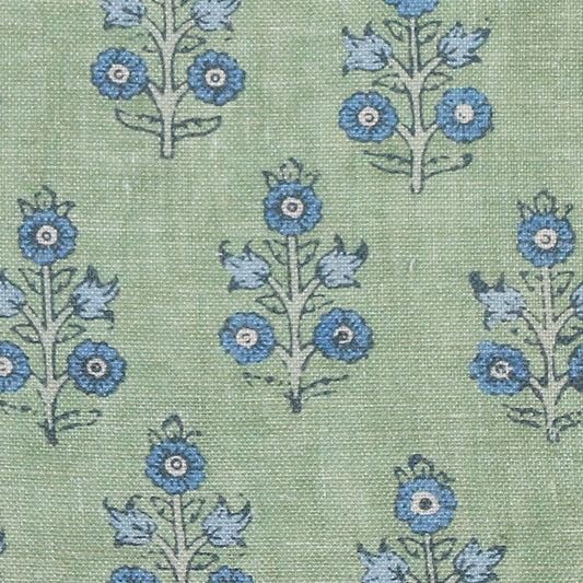 Green and Blue Floral Pillows