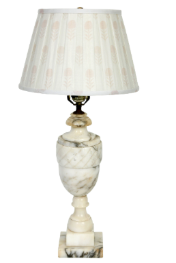 Vintage carved alabaster table lamp