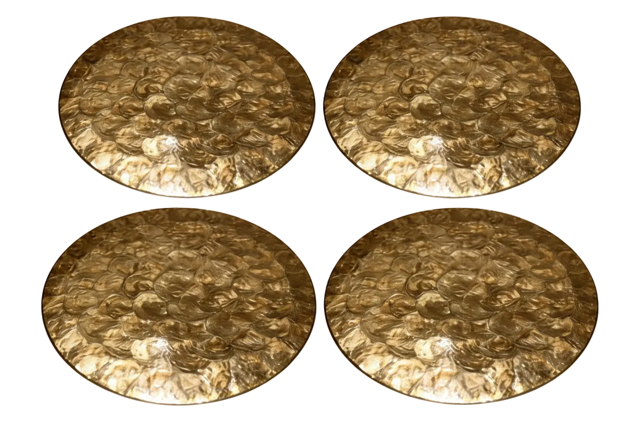 Set of 4 Gold Chargers