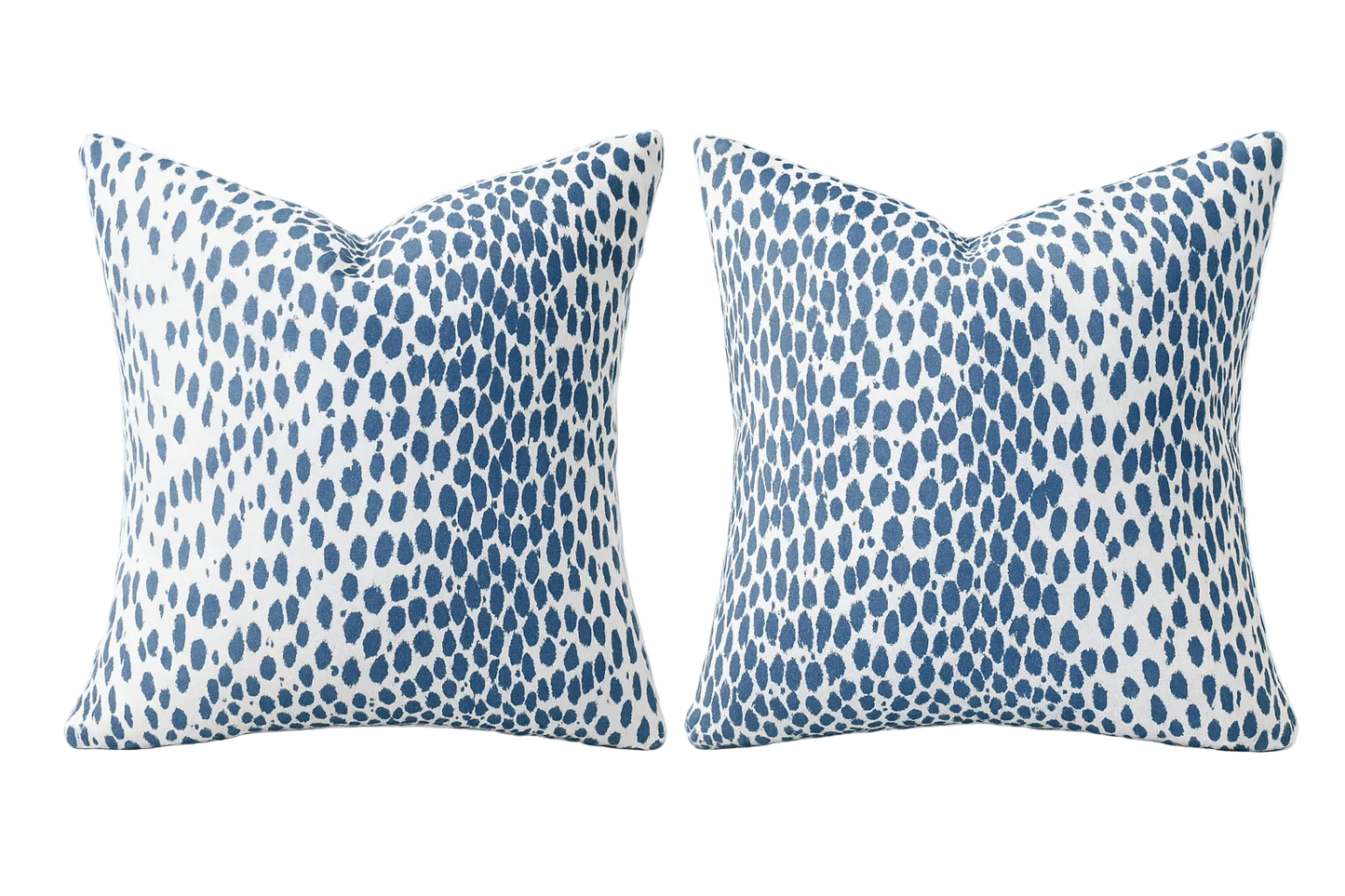 Pair of Blue Cheetah Pillows