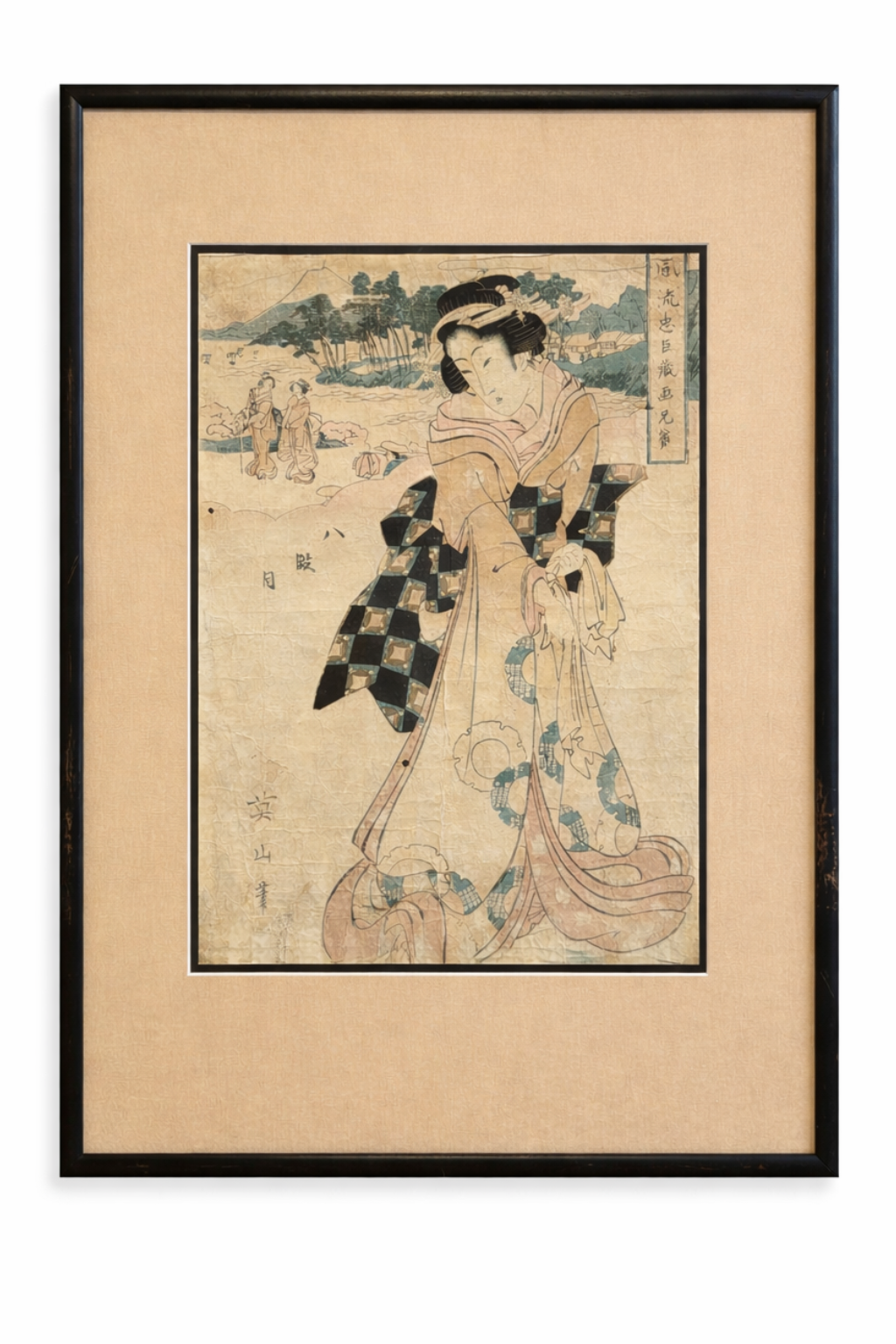 Three Women Japanese Woodcut Artwork