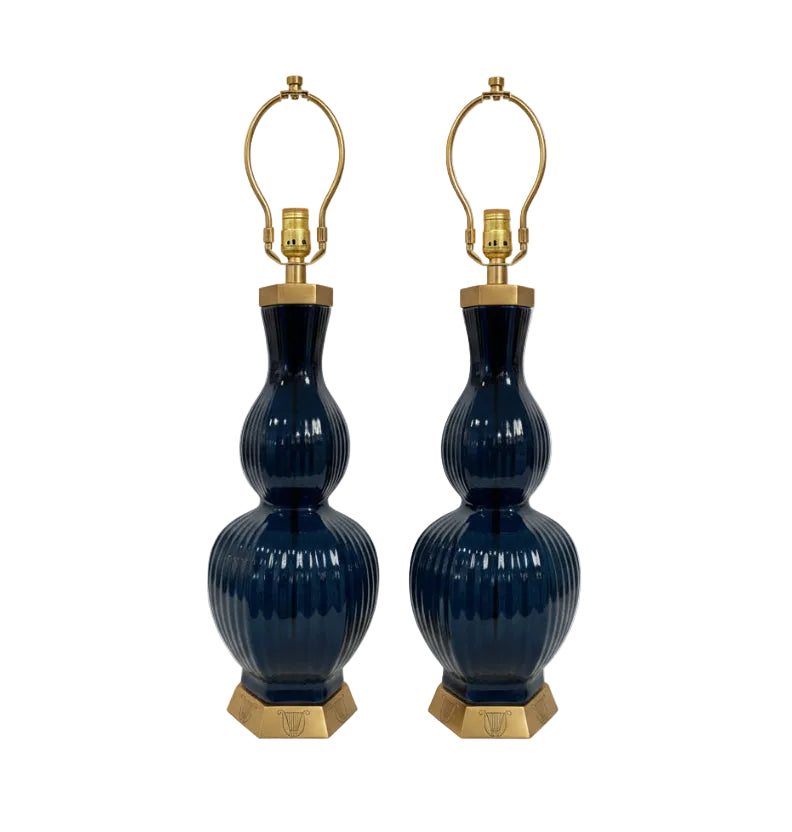 Pair of Delft Lamps