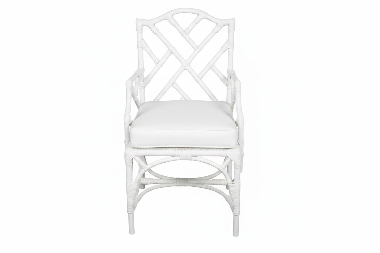 Vintage Bamboo Side Chair with Cane Seat