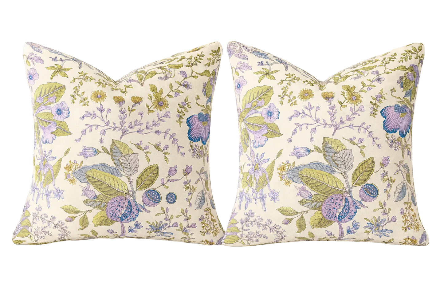 Pair of Purple Floral Pillows