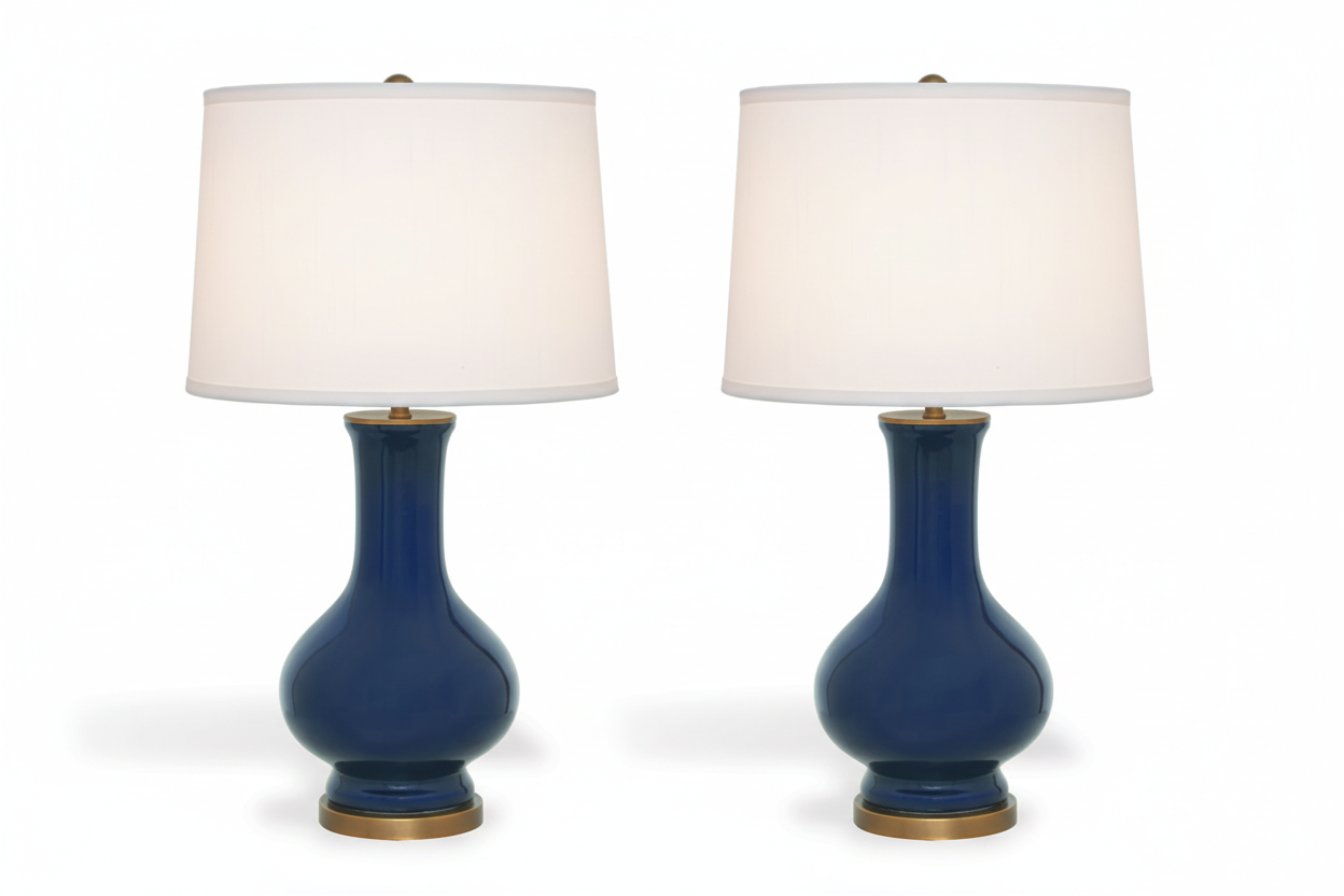 Pair of Dorothy Cobalt Lamps
