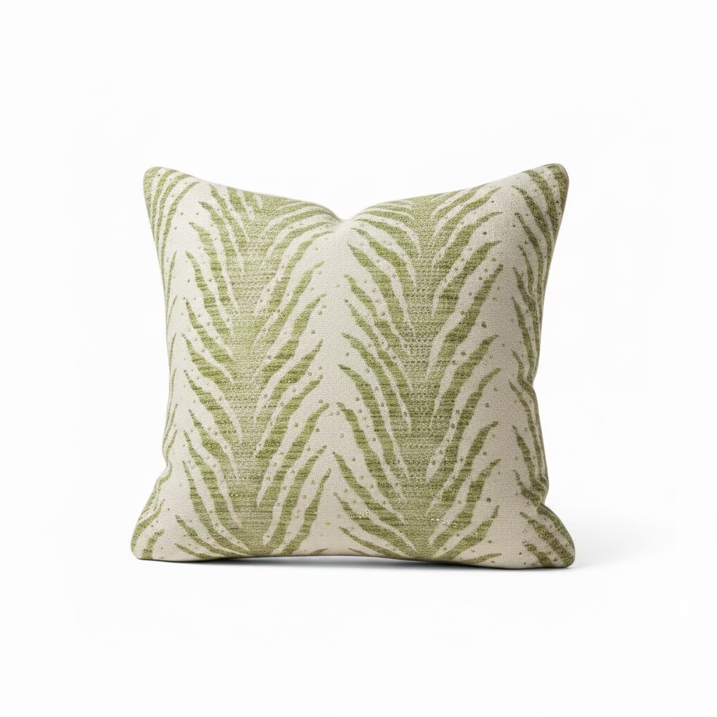 Green Fern Square Pillow