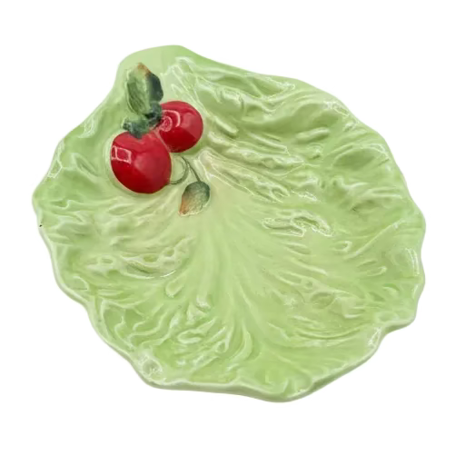Vintage Cabbage Leaf Dish