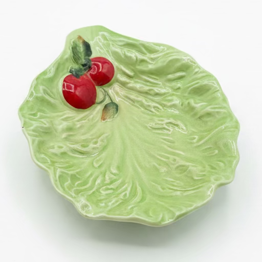 Vintage Cabbage Leaf Dish