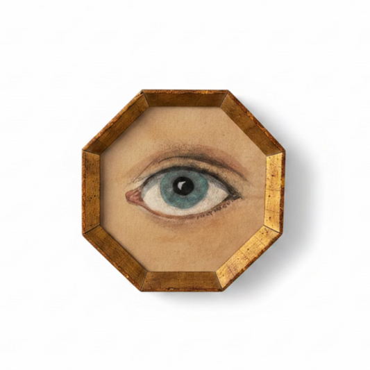 Signed Mary Maguire Lithograph in an Antique Octagonal Gilt Frame