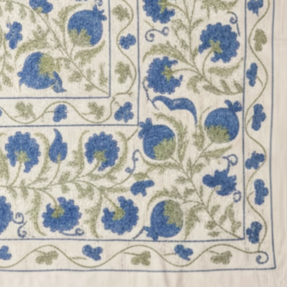 Vintage Uzebeki Embroidered Bed Cover