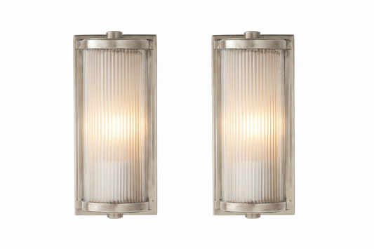 Pair of Dresser Short Glass Rod Lights