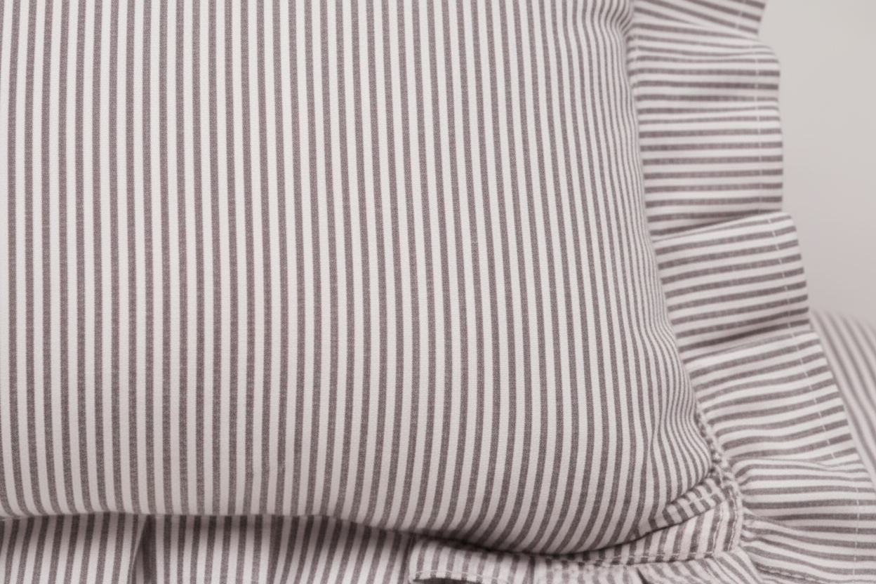 Pair of Lavender Stripe Pillows
