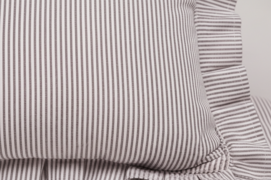 Pair of Lavender Stripe Pillows