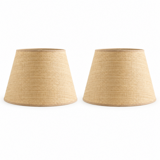 Petie's Raffia Tapered Drum Lampshades
