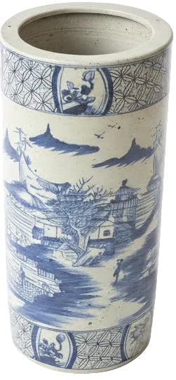 Umbrella Stands blue & white