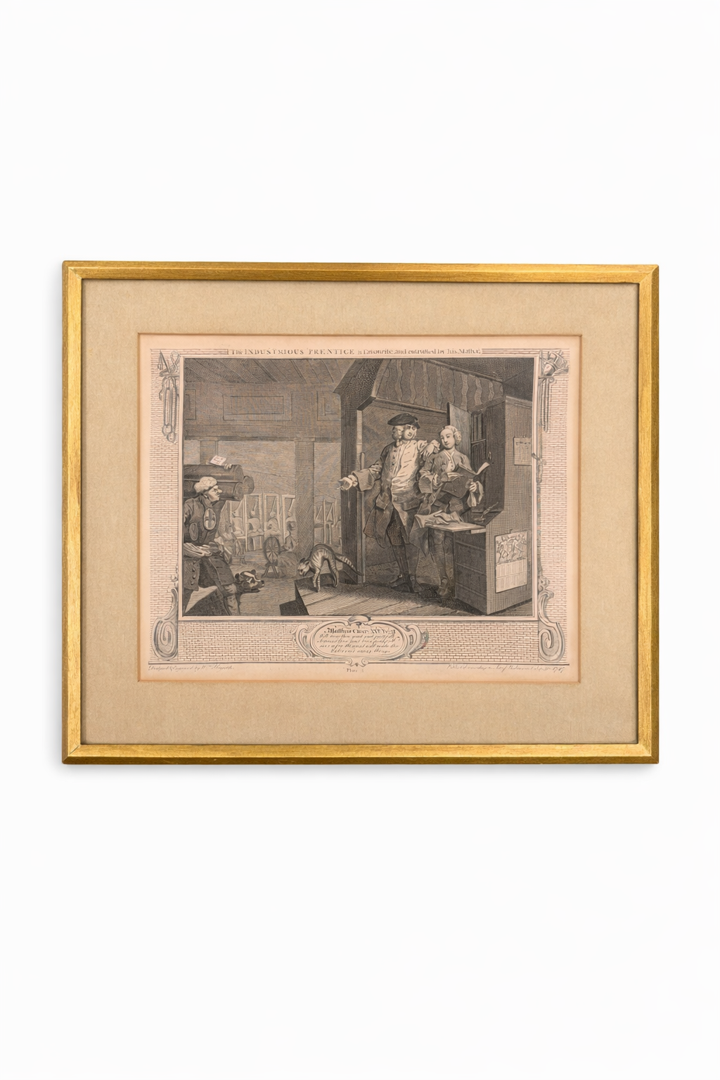 William Hogarth's THE INDUSTRIOUS PRENTICE a Favorite and Entrusted by His Master