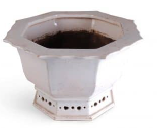 White Octagonal Planter
