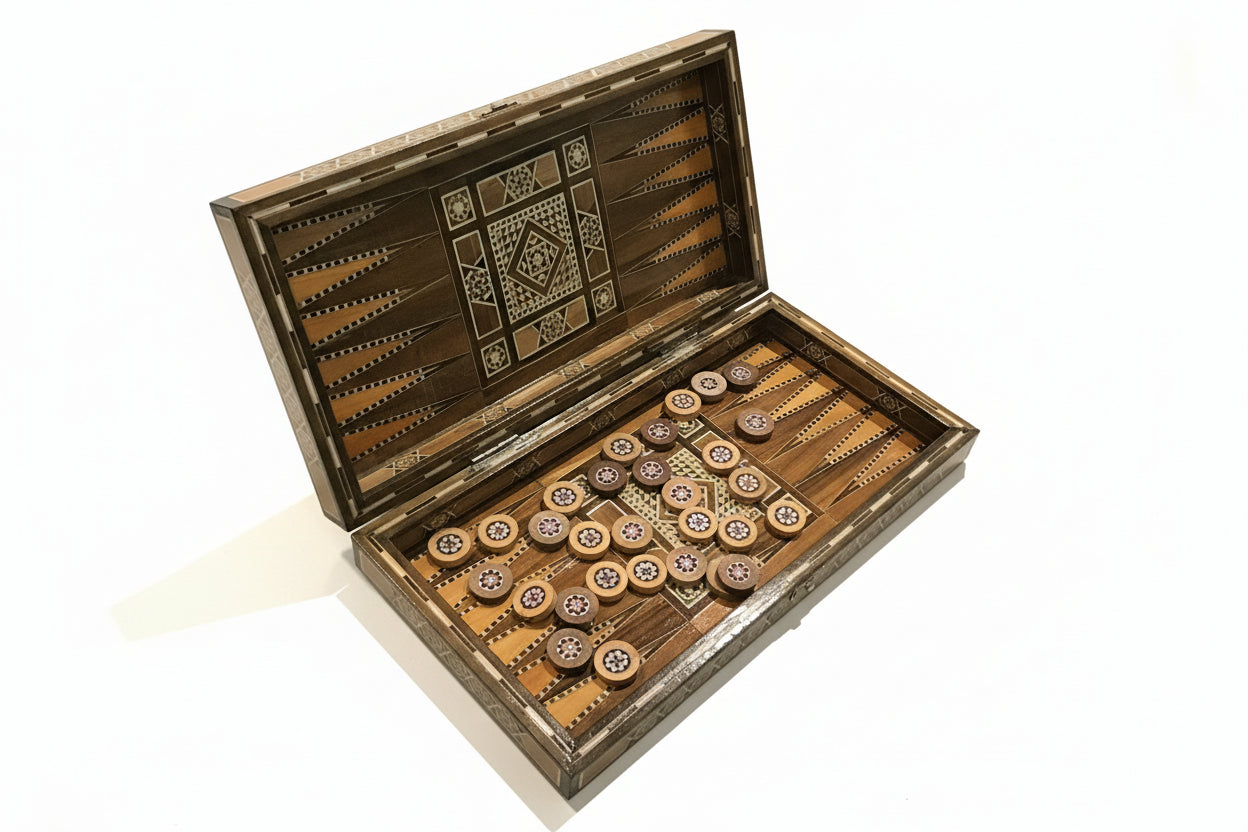 Mother of Pearl Backgammon set