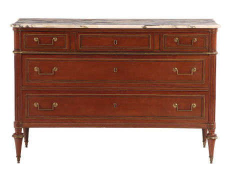 Early 19th Century French Mahogany Marble Topped Commode