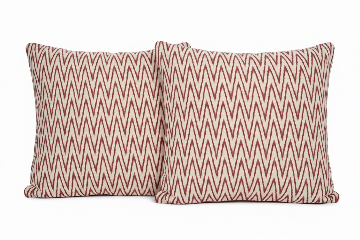 Pair of Zigzag Square Pillows