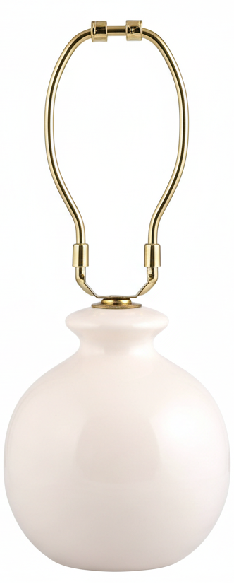 White Round Ceramic Lamp