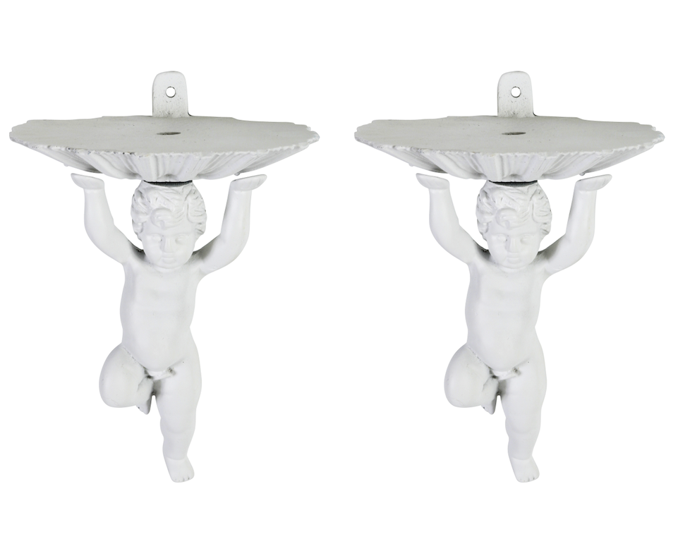 Pair Cherub Wall Brackets