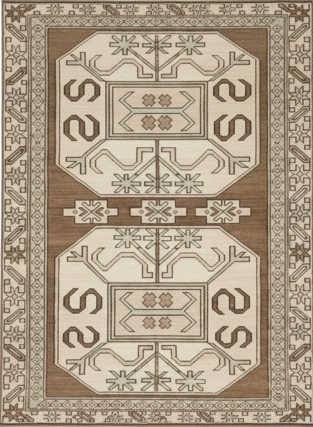 Anatolian Rug Brown Blue Grey