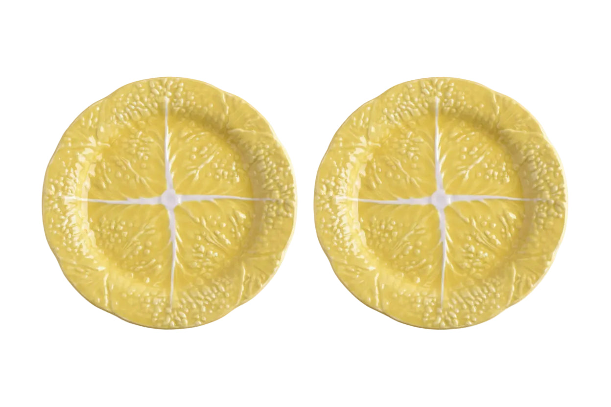 Yellow Majolica Plates