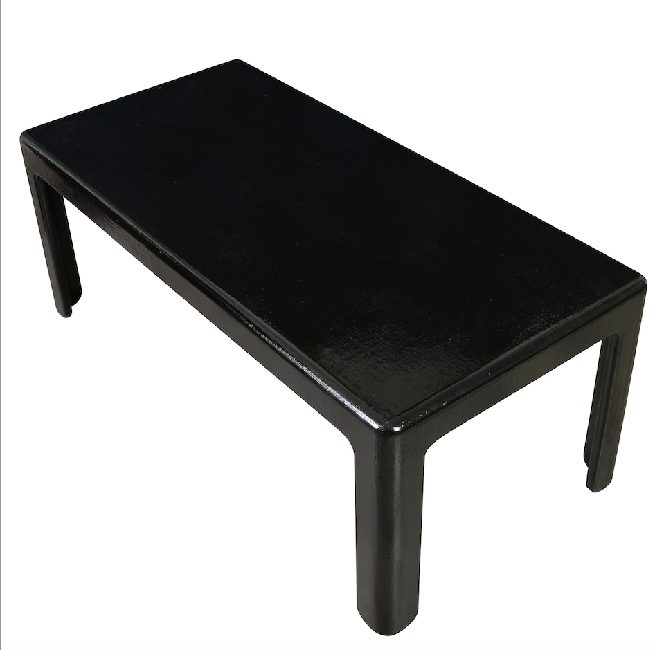 Springer Style Lacquered Textile Coffee Table